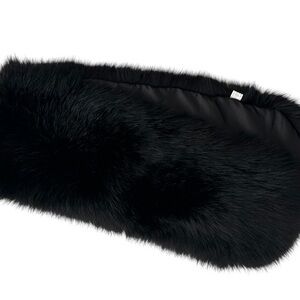 Faux Black Fur Shoulder Sash
